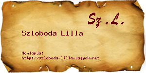 Szloboda Lilla névjegykártya
