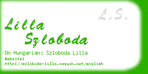 lilla szloboda business card